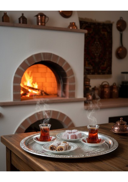 Bakır Tepsi-Bakır Işlemeli Tepsi - 34 cm fırsatları