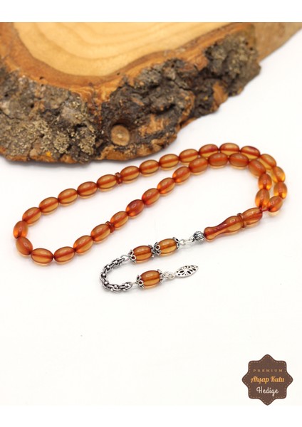 Açık Kahverengi Arpa Kesim Sıkma Kehribar Tesbih 201024701 modelleri