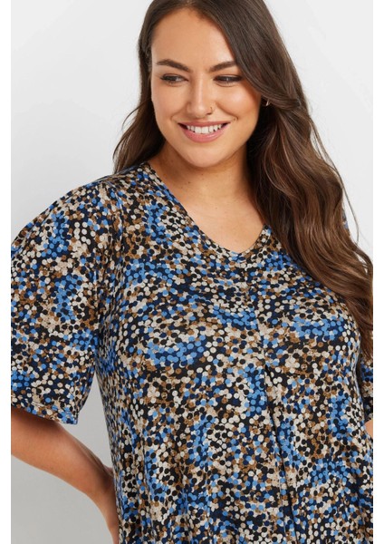 Büyük Beden V Yaka Kısa Kollu Eteği Bollaşan Bluz 303622 fiyatları