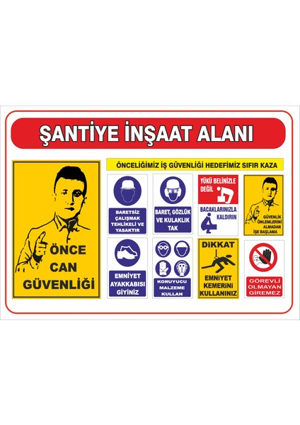 Şantiye Isg Uyarı Levhası