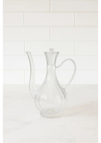 Mien 750 ml Çizgili Cam Yağlık | Borosilikat Cam Ibrik Şişe | Dayanıklı Cam Yağdanlık modelleri