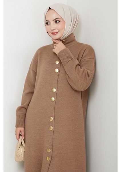 Reha Düğmeli Triko Hırka 1603 - Açık Kahve fiyatları