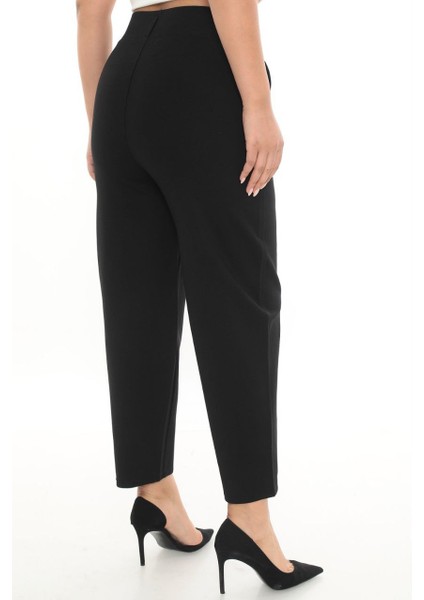 Büyük Beden Kadın Mom Fit Paça Taş Detaylı Ekstra Battal Pantolon modelleri