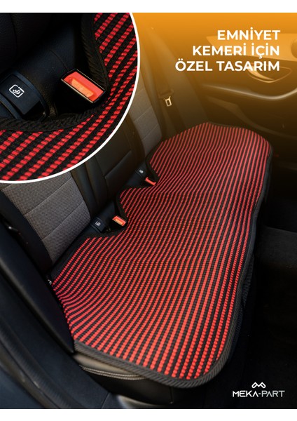 Terletmez Oto Koltuk Koruyucu Kılıf %100 Pamuk 5 Li Tam Set Kırmızı Siyah Fiat Linea Tüm Modeller fiyatları