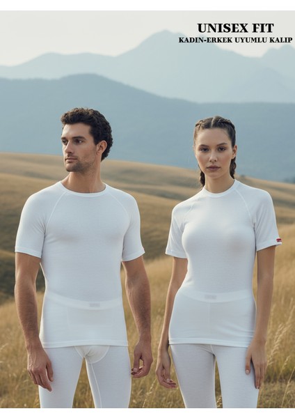Arctic Kısa Kol Yuvarlak Yaka Unisex Termal Içlik "kayak Outdoor ve Günlük Kış Kullanımı Için"