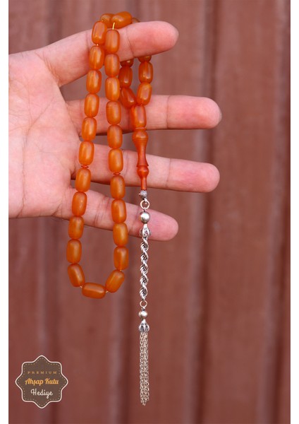 Hareli Sarı Kapsül Kesim Örgü Gümüş Püsküllü Sıkma Kehribar Tesbih 201024539 modelleri