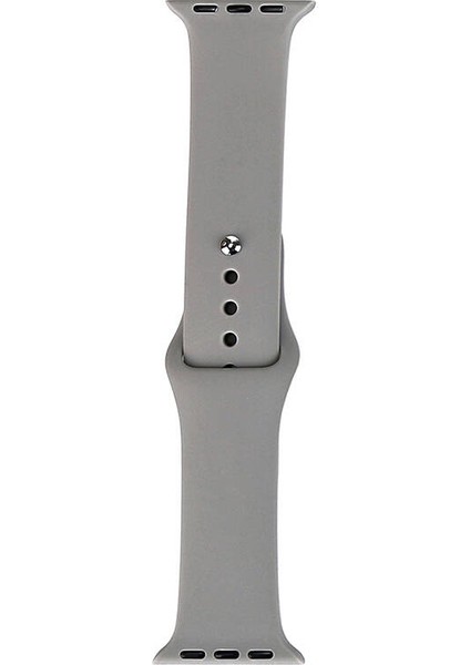 Apple Watch 10 (46MM) Uyumlu Klasik Silikon Kordon Gri