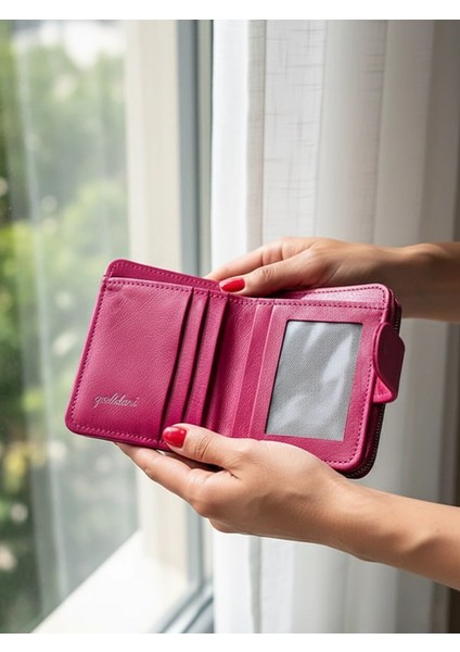 Deri Fermuarlı Küçük Kadın Cüzdanı modelleri