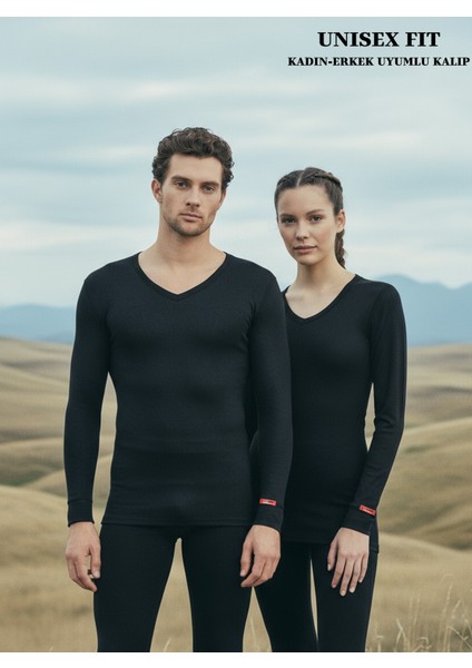 Arctic Uzun Kol V Yaka Unisex Termal Içlik "kayak Outdoor ve Günlük Kış Kullanımı Için"