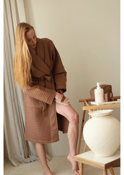 Aura Waffle Kadın Bornoz