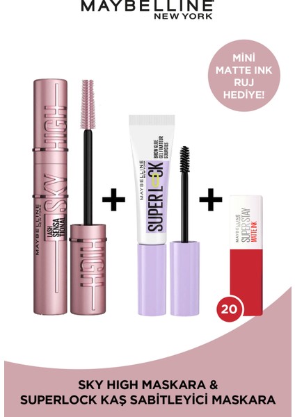 Sabit Bakışlar Seti & Super Stay 20 Mini Ruj Hediyeli