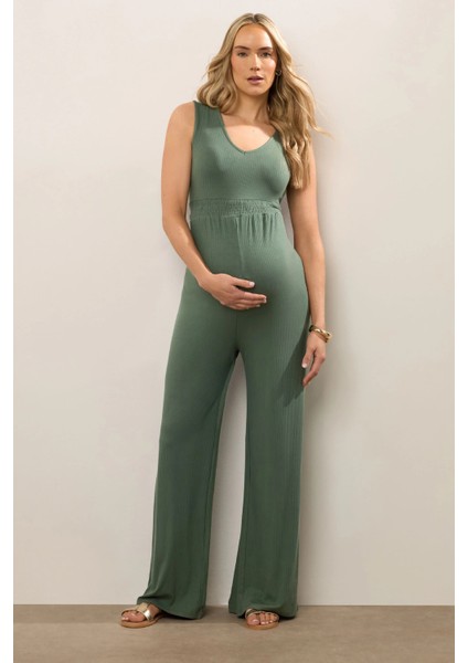 Büyük Beden Fitilli Kumaştan Beli Lastikli Sırt Detaylı Paçası Uzun Tulum 198140 fiyatları