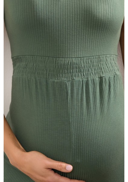 Büyük Beden Fitilli Kumaştan Beli Lastikli Sırt Detaylı Paçası Uzun Tulum 198140 indirimleri