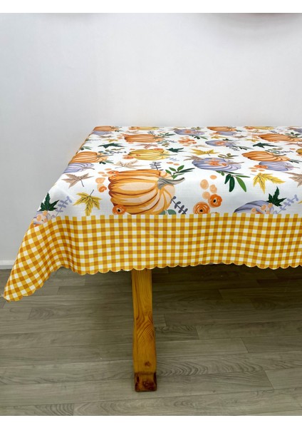 Bal Kabağı Desenli 6 Ila 8 Kişilik Dertsiz Modern Masa Örtüsü fiyatları