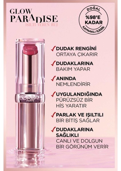 Glow Paradise 191 Işıltı Veren Ruj & Firework Mini Maskara Hediyeli indirimleri