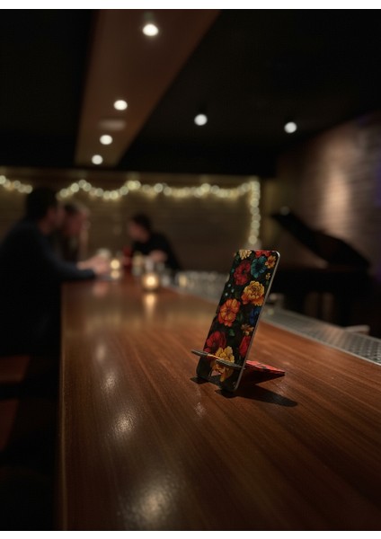 Pleksi Telefon Standı ve Telefon Tutucu Premium Yaz Çiçekli Epoksi Baskı Tasarım indirimleri