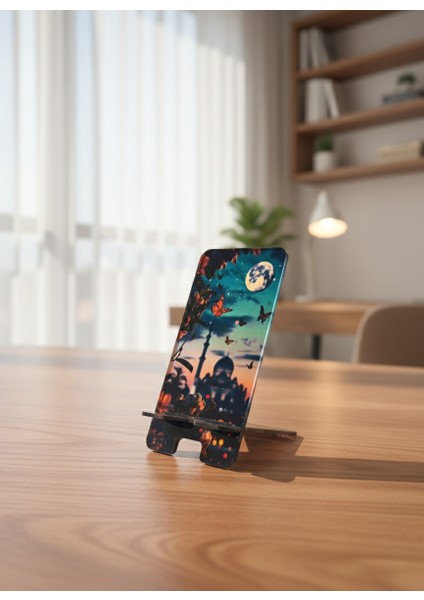 Pleksi Telefon Standı ve Telefon Tutucu Premium Dolunay Cami Epoksi Baskı Tasarım fırsatları