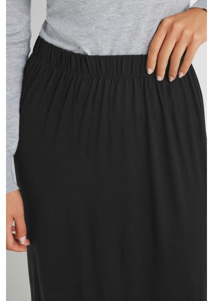 Büyük Beden Düz Kesim Cepsiz Beli Lastikli Esnek Kesim Maxi Etek 351002 fırsatları