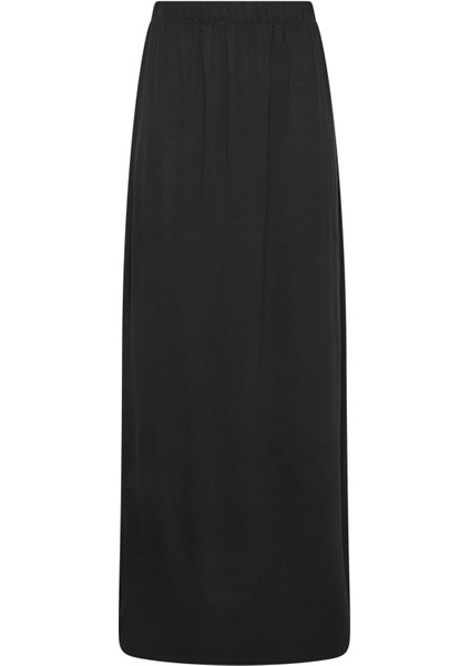 Büyük Beden Düz Kesim Cepsiz Beli Lastikli Esnek Kesim Maxi Etek 351002