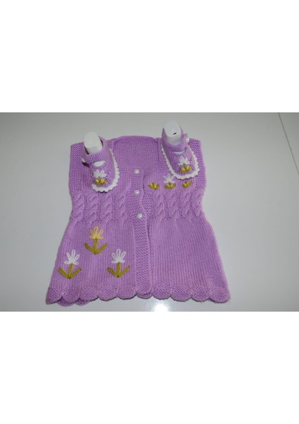 Bebek Yelek ve Patik Takımı – Çiçekli Desen 🌼 fiyatları