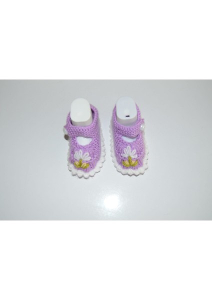 Bebek Yelek ve Patik Takımı – Çiçekli Desen 🌼