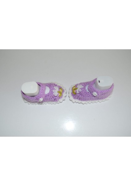 Bebek Yelek ve Patik Takımı – Çiçekli Desen 🌼