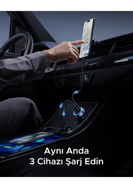 30W 3 Portlu Araç Içi Şarj Cihazı Çakmaklık Adaptörü, 45843 indirimleri