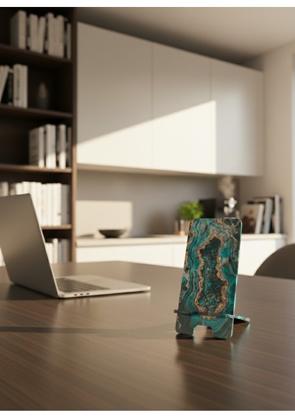 Pleksi Telefon Standı ve Telefon Tutucu Premium Dalga Baskı Epoksi Baskı Tasarım fırsatları