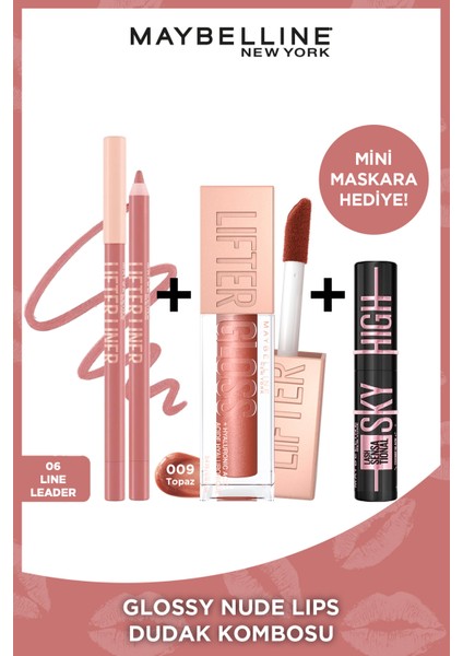 Etkileyici Dudaklar Paketi & Sky High Mini Maskara Hediyeli