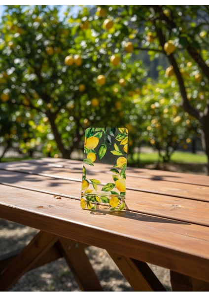 Pleksi Telefon Standı ve Telefon Tutucu Premium Limonlar Epoksi Baskı Tasarım