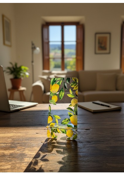 Pleksi Telefon Standı ve Telefon Tutucu Premium Limonlar Epoksi Baskı Tasarım fiyatları