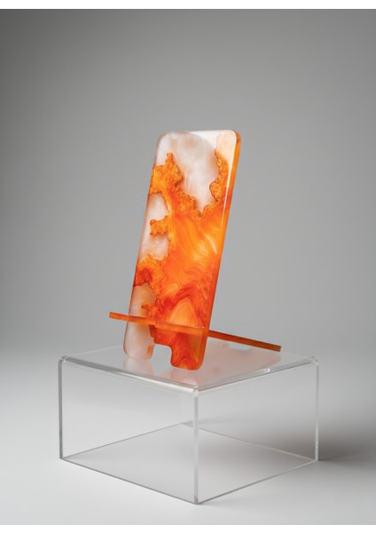 Pleksi Telefon Standı ve Telefon Tutucu Premium Karamel Epoksi Baskı Tasarım fiyatları