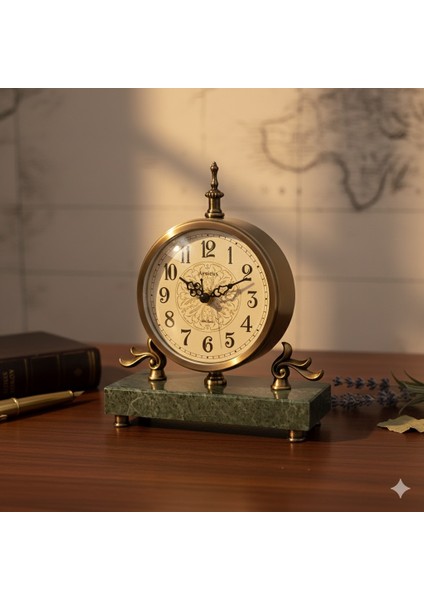 Mermer Kaideli Masa Saati