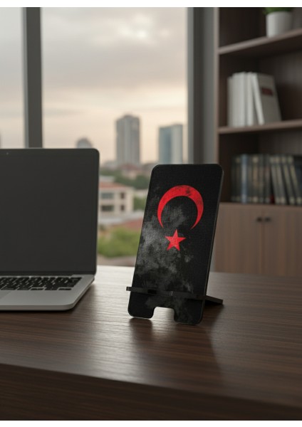 Pleksi Telefon Standı ve Telefon Tutucu Premium Ay Yıldız Epoksi Baskı Tasarım fiyatları