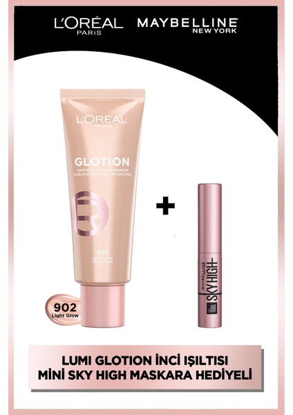 Glotion 902 Aydınlatıcı & Sky High Mini Maskara Hediyeli