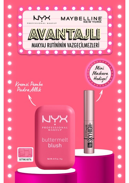 Buttermelt Blush 08 Allık & Sky High Mini Maskarahediyeli