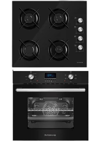 Femaş 2'li Siyah Ankastre Set (5002-S 3140)