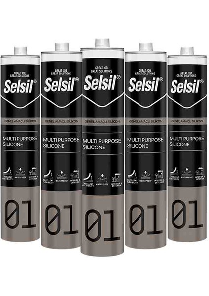 Genel Amaçlı Silikon 280 Gr. 25 Adet / 1 Koli Beyaz
