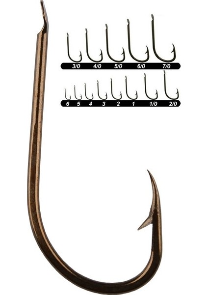 1428 Sazan Iğnesi Dövme Kalın 100'LÜ Kutu Bronz No: 4