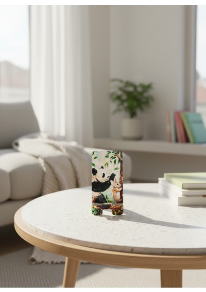 Pleksi Telefon Standı ve Telefon Tutucu Premium Panda Tavşan Baskı Tasarım modelleri