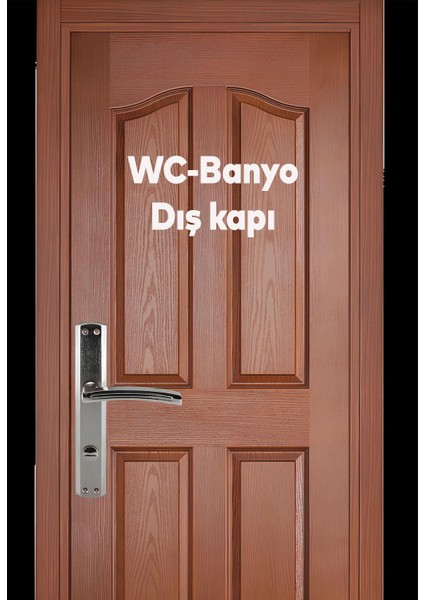 Wc Banyo Aynalı Kapı Kolu Nikel Inox Sağa Sola Uygun Iç Dış Wc Kapısı Kilitlenebilir 1 Takım fırsatları