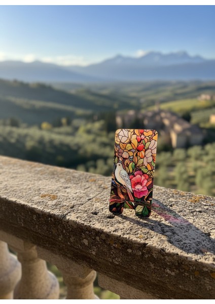 Pleksi Telefon Standı ve Telefon Tutucu Premium Beyaz Güvercin Epoksi Baskı Tasarım indirimleri