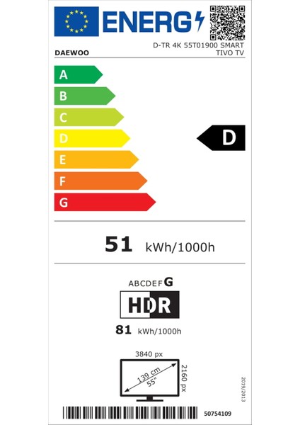 55T01900 55'' 139 Ekran Uydu Alıcılı 4K Ultra HD Smart TiVo LED TV