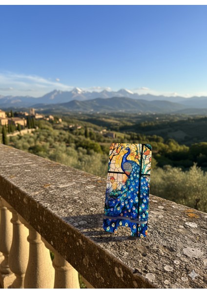 Pleksi Telefon Standı ve Telefon Tutucu Premium Tavus Kuşu Epoksi Baskı Tasarım fiyatları