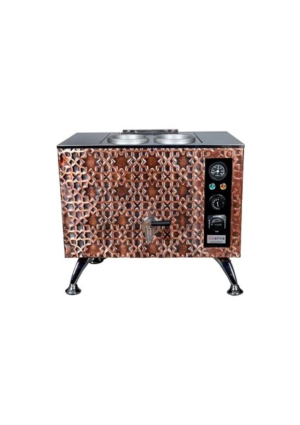 2 Demlikli Pro Kompakt Çay Kazanı Elektrikli