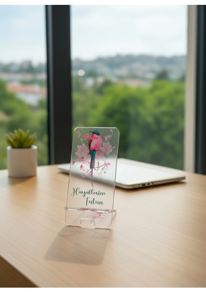 Pleksi Telefon Standı ve Telefon Tutucu Premium Hayallerine Tutun Epoksi Baskı Tasarım indirimleri