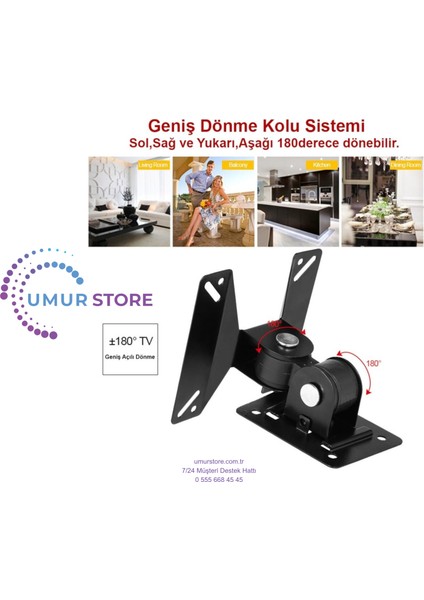 AX24LEDE09-B 24” Inc Hd Uydu LED Tv Hareketli Televizyon Duvar Askı Aparatı fırsatları