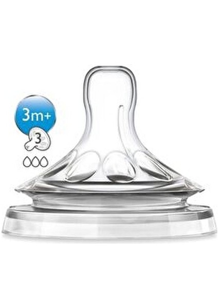 Natural Biberon Emziği 3m+ 3 Delik 2'li Set Anti Alerjik Özellikli fiyatları