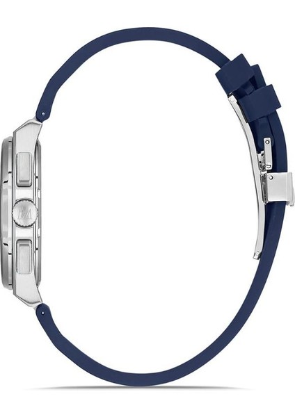 TM345S-11MS Safir Camlı Silikon Kordon Çelik Kasa 5 Atm Suya Dayanıklı Lacivert Renk Erkek Kol Saati indirimleri