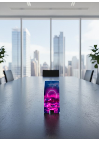 Pleksi Telefon Standı ve Telefon Tutucu Premium Neon Araba Epoksi Baskı Tasarım fırsatları